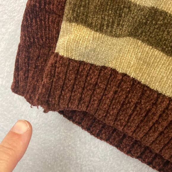 Vintage Bergati Chenille Sweater Mens XL Geometric Retro Pullover Soft Comfy - Picture 6 of 12